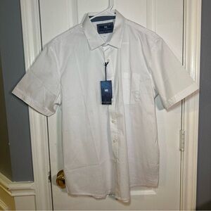 Michael Brandon Men’s Button Down‎ White Shirt Size Large Color White